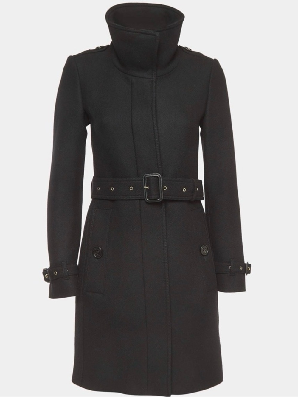 Burberry black wool coat